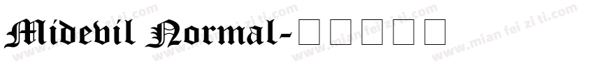 Midevil Normal字体转换